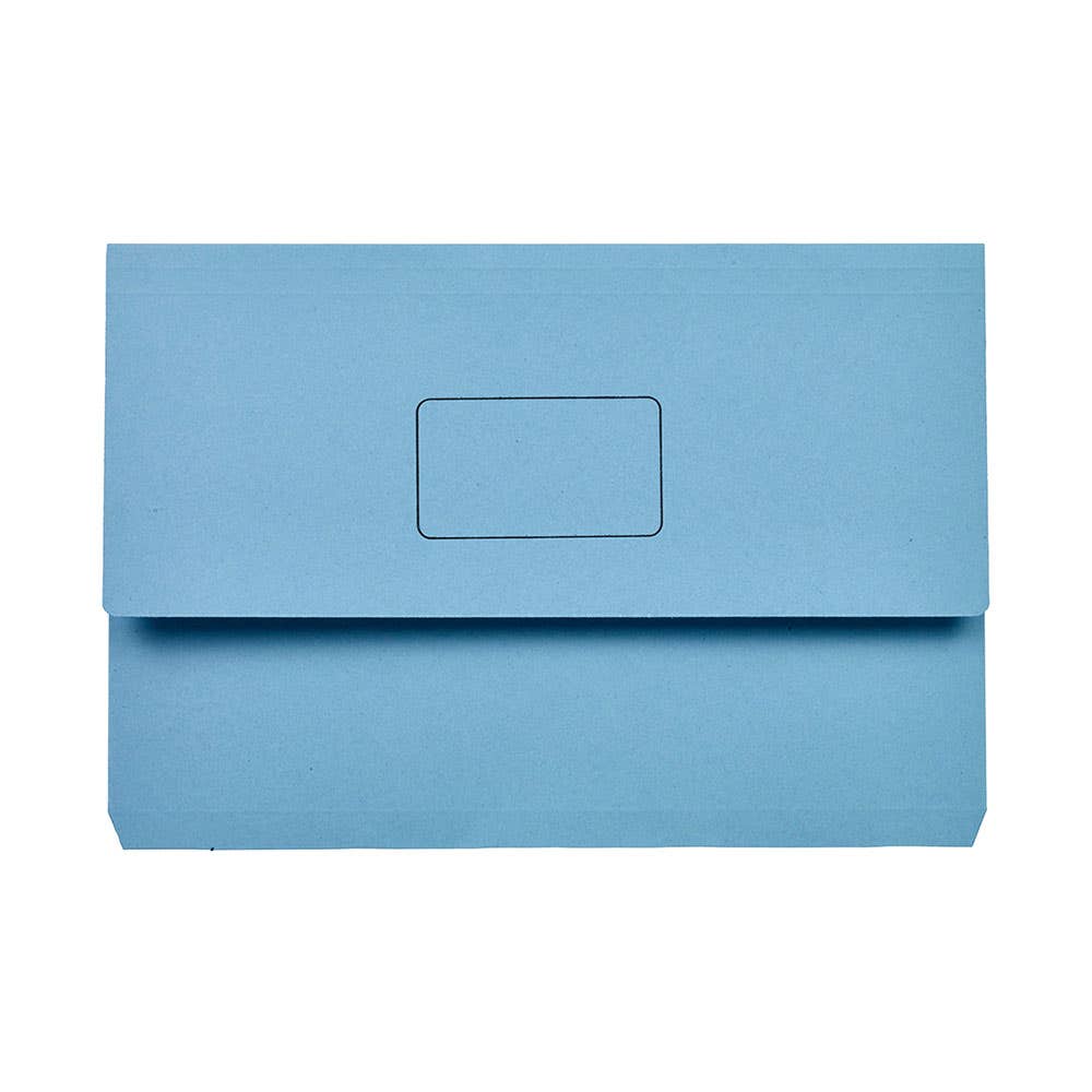 Marbig Document Wallet Slimpick Foolscap Blue 39378004 4004001