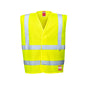 Vest Safety Hi Vis FR 120gsm D/N Yellow Reflective 2XL-3XL + BAE FR Logo 40015864 BAE FR71Y2XL-3XL