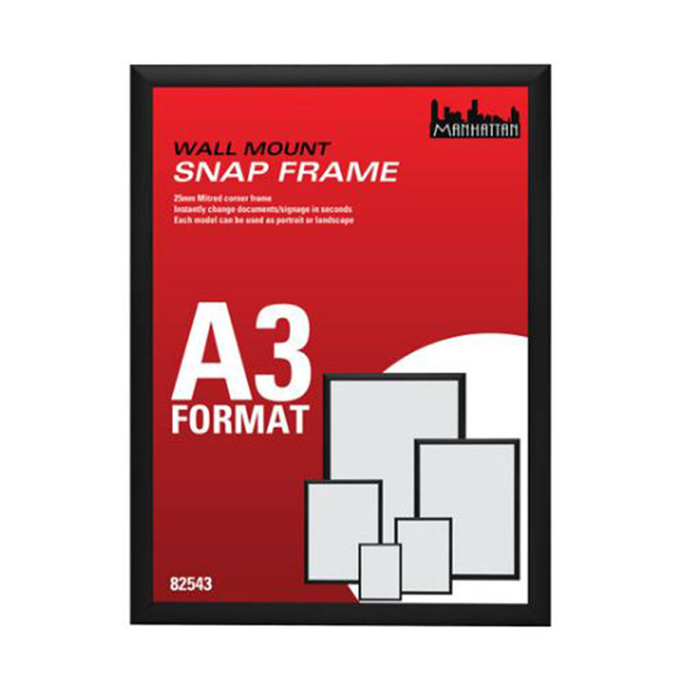 Frame Manhattan Black Snap - A3 Deflecto  82543_40044330_71322