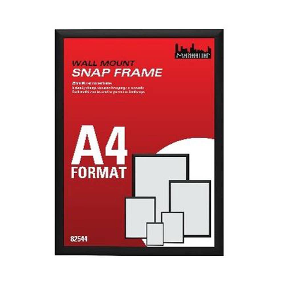 Frame Manhattan Black Snap - A4 Deflecto  82544_40044329_82544
