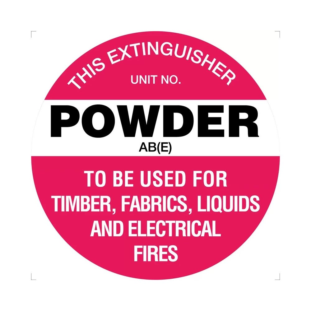 200mm Disc Poly Fire Extinguisher Marker PowderWHT_36019430_FRL05P