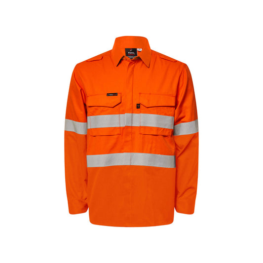 FSV035 HRC2 FR Hi-Vis Taped Shirt With Gusset Sleeves Orange 8XL_40071939_FSV035-8XL