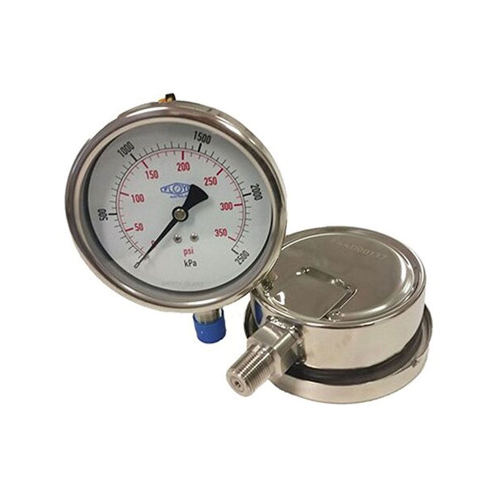 Pressure Gauge Stainless Steel Bottom Entry 0 - 800kPa 63mm 1/4 BSPT 36021854 ASG63AS14-1/4