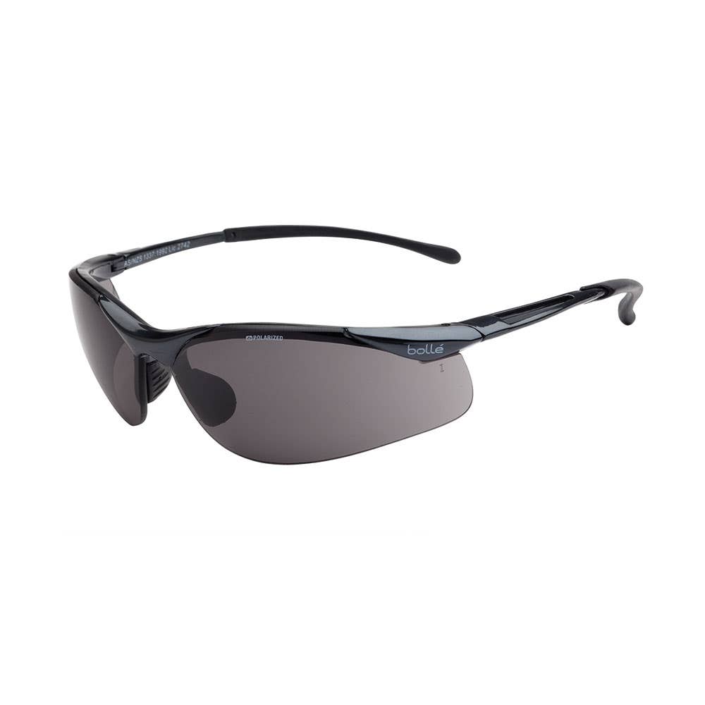 Contour Polarised Safety Glasses Smoke Lens Gunmetal Frame 90080804 1652107