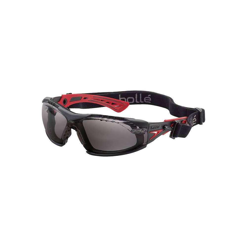 Rush+ Safety Glasses With Gasket & Strap Smoke Lens 208908 1662302FB