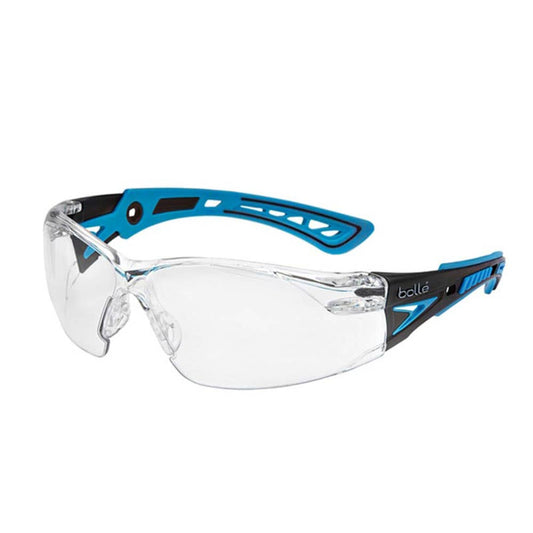 Rush+ Small Safety Glasses Clear Lens Blue/Black Frame 30004659 1672301