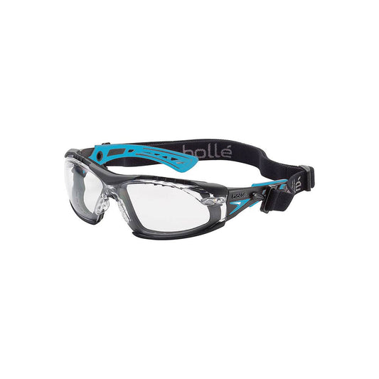Rush+ Small Seal Safety Glasses Clear Lens Blue/Black Frame 299360 1672301FB