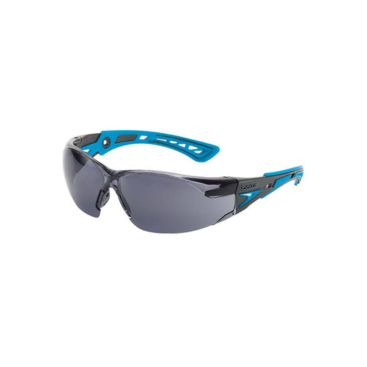 Rush+ Small Safety Glasses Smoke Lens Blue/Black Frame 30004660 1672302