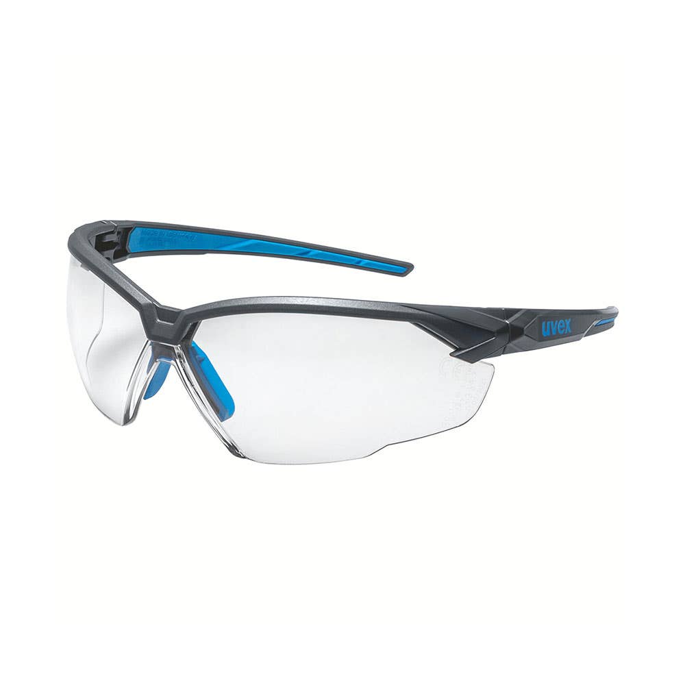 SuXXeed Safety Glasses Clear Lens Grey/Blue Frame 40039656 9181-267