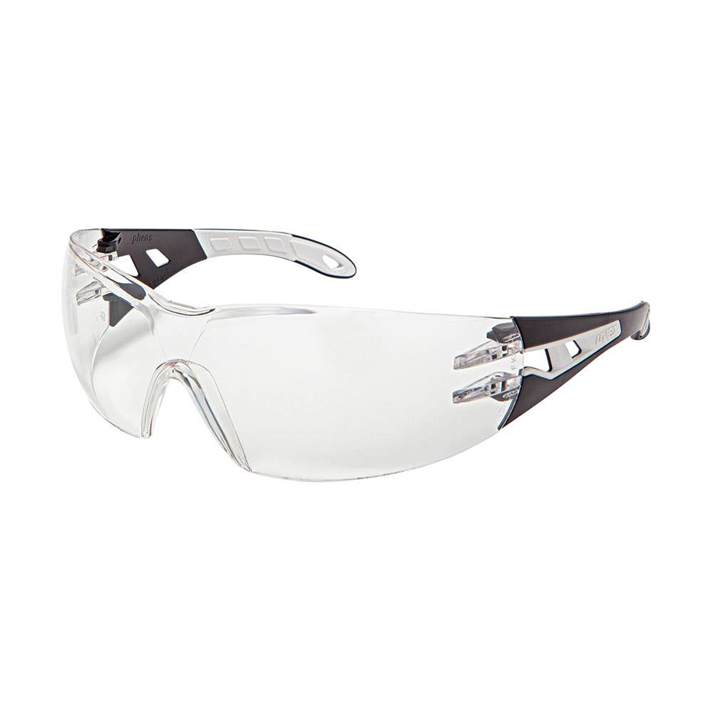 uvex Pheos Safety Glasses Clear Lens Black/Grey Frame 1221001 9192-061
