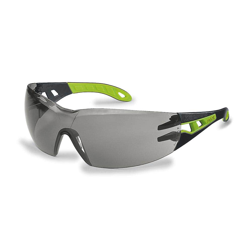 uvex Pheos AS & AF Safety Glasses Grey Lens Black/Green Frame 90088234 9192-304