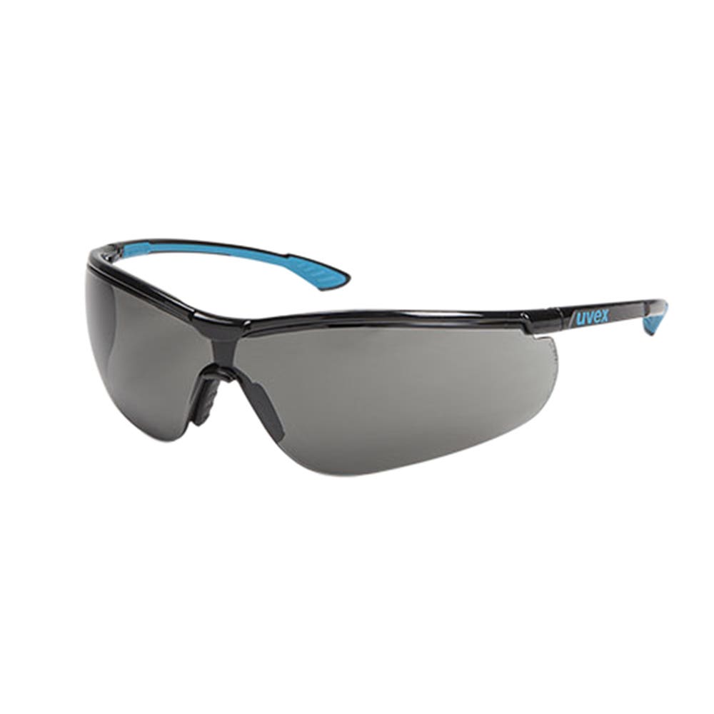 uvex Sportstyle Anti-Scratch Safety Glasses Grey Lens Grey/Blue Frame 234335 9193-076