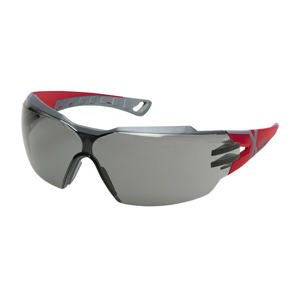 uvex Pheos CX2 Anti-Fog Safety Glasses Grey Lens Red/Grey Frame 36004411 9198-401