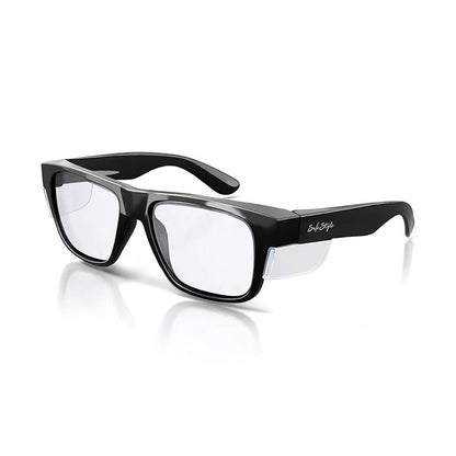 Glasses Safety Fusions Black  Frame Clear UV400 Lens SafeStyle 40030261 FBC100