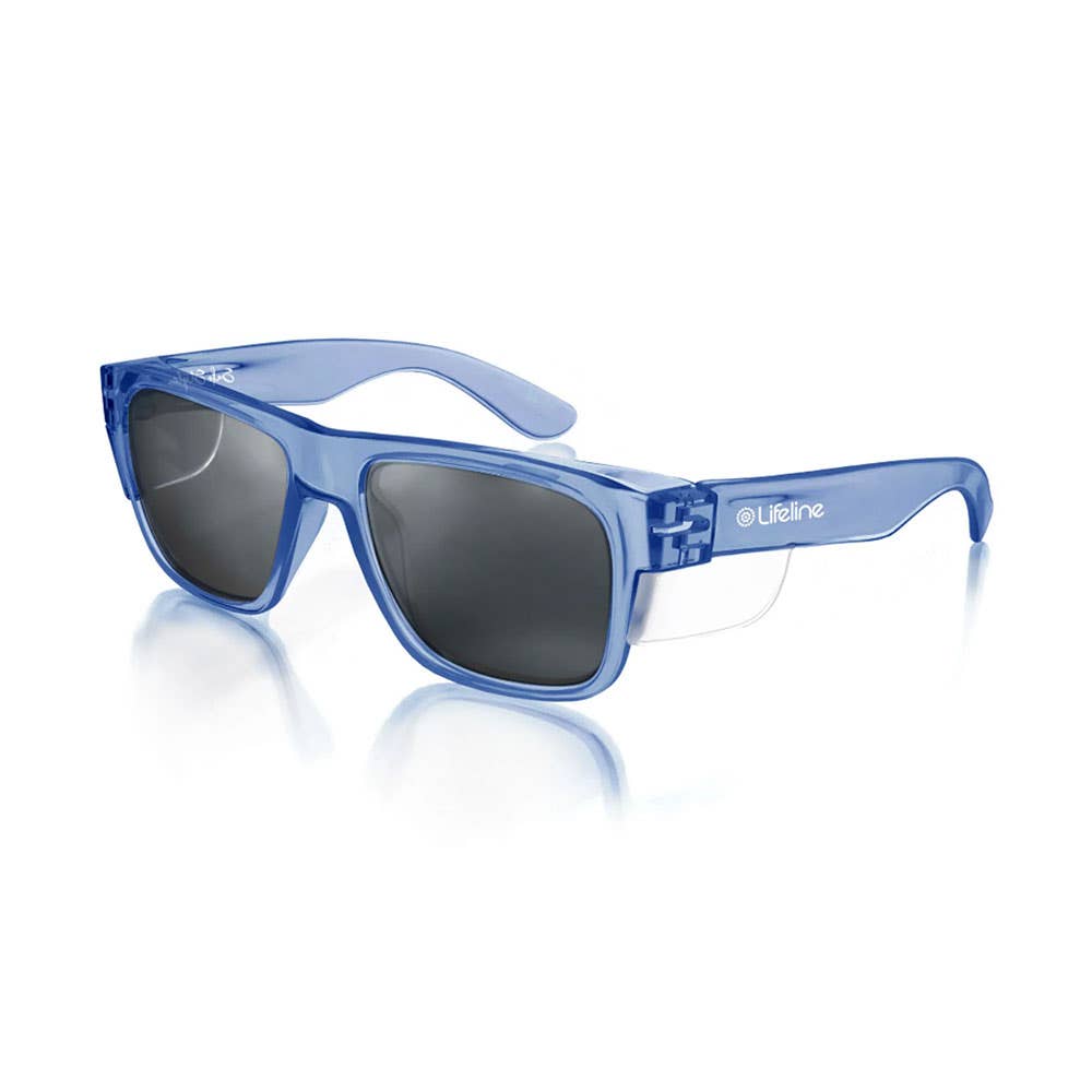 Fusions Safety Glasses Polarised Lens with Blue Frame 536126 FBLP100