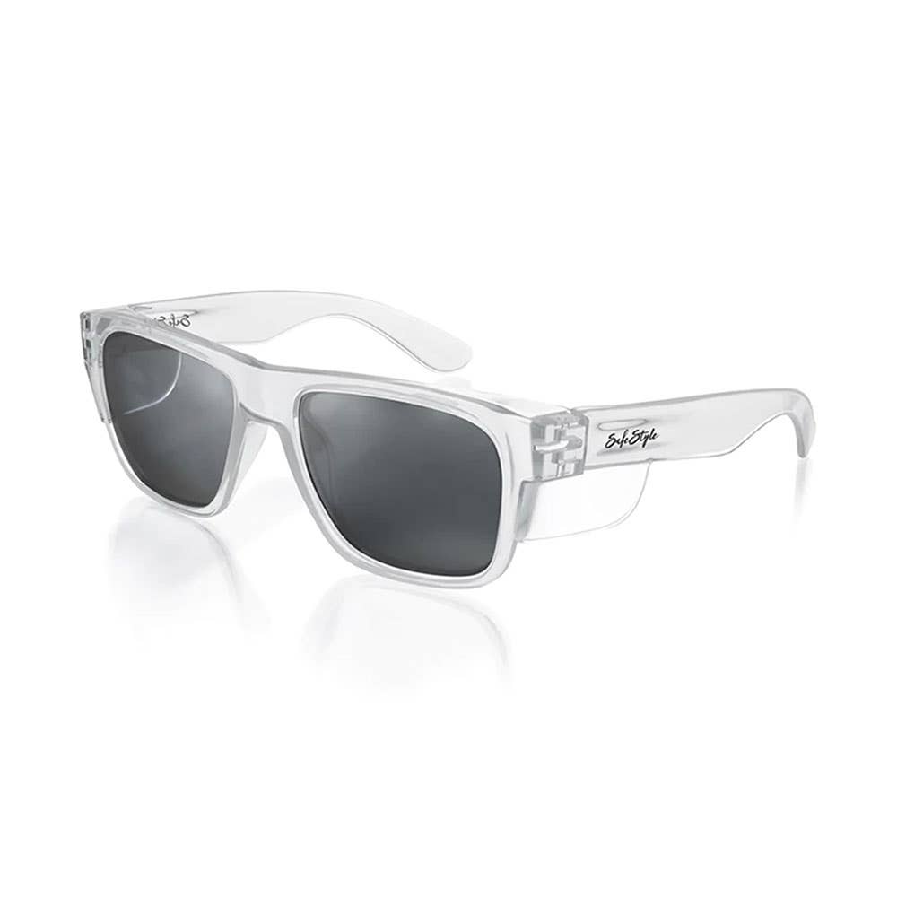 SafeStyle Fusions Safety Glasses Tinted Lens Clear Frame 40030266 FCT100
