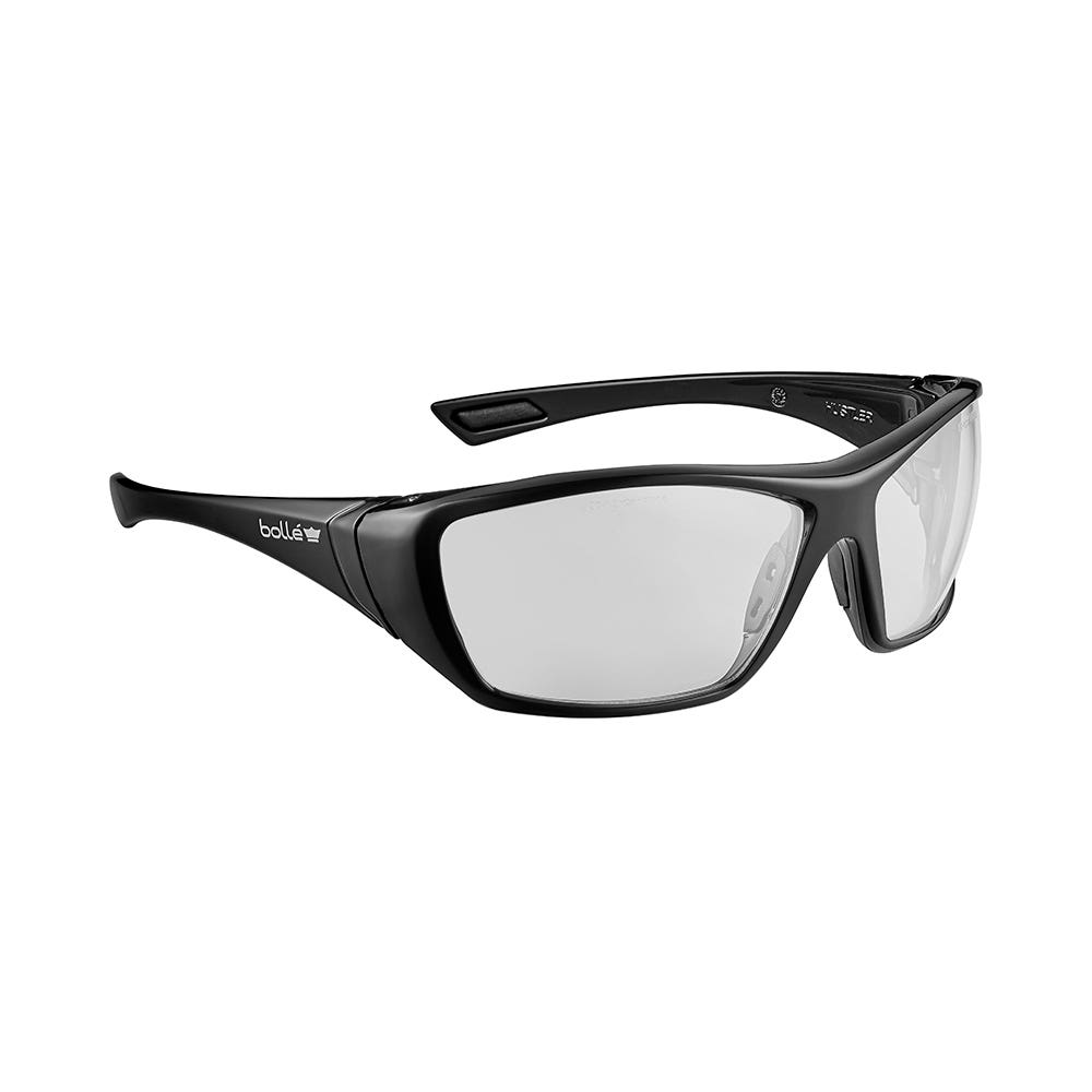 Glasses HUSTLER Platinum Lite Black Frame Clear Lens Bolle Safety HUSTLN10A 40063453 HUSTLN10A