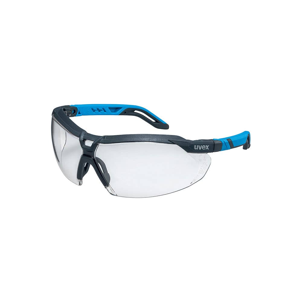 uvex i-5 Adjustable Safety Glasses Clear Lens Anthracite/Blue Frame 40023070 9183-902