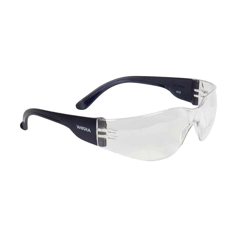 Bifocal Diopter Safety Glasses Clear Lens +2.00 Magnification_90080274_55015420