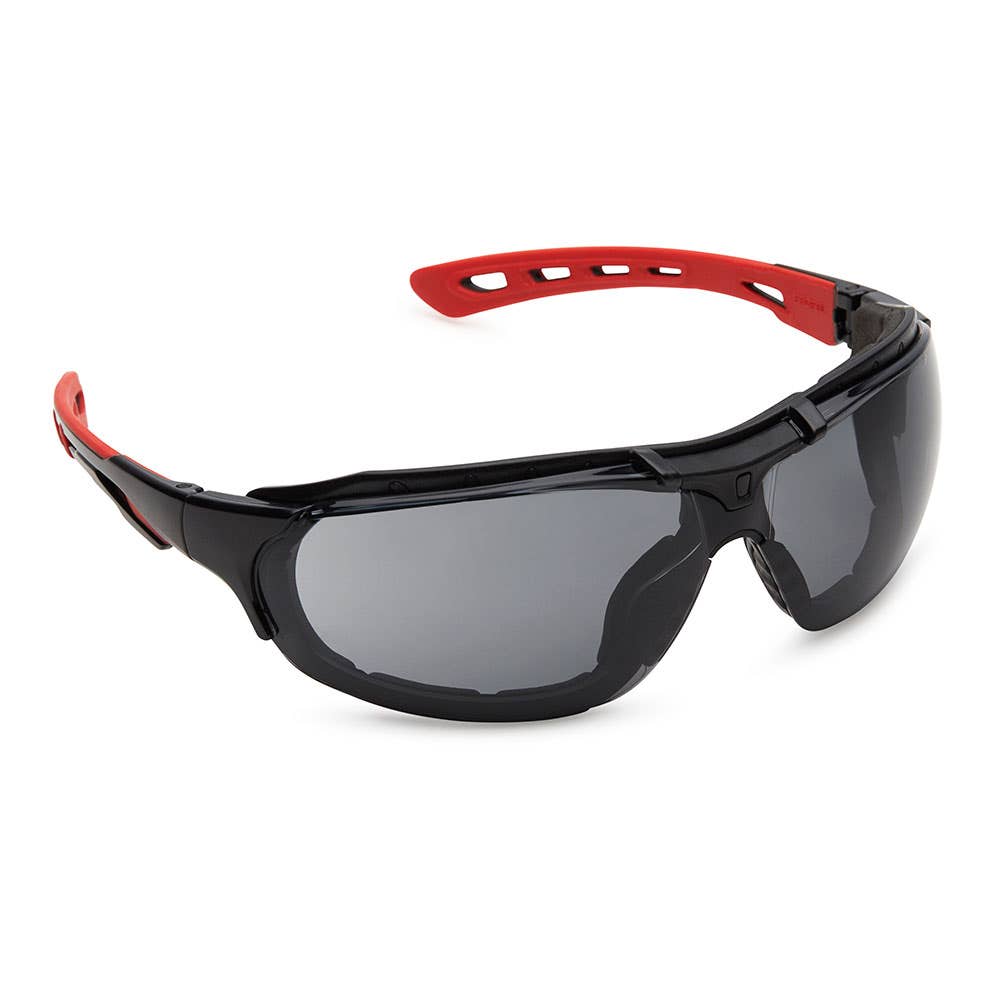 Propel Safety Glasses Smoke Lens Black/Red Frame Positive Seal_55015247_POSPROPEL-S