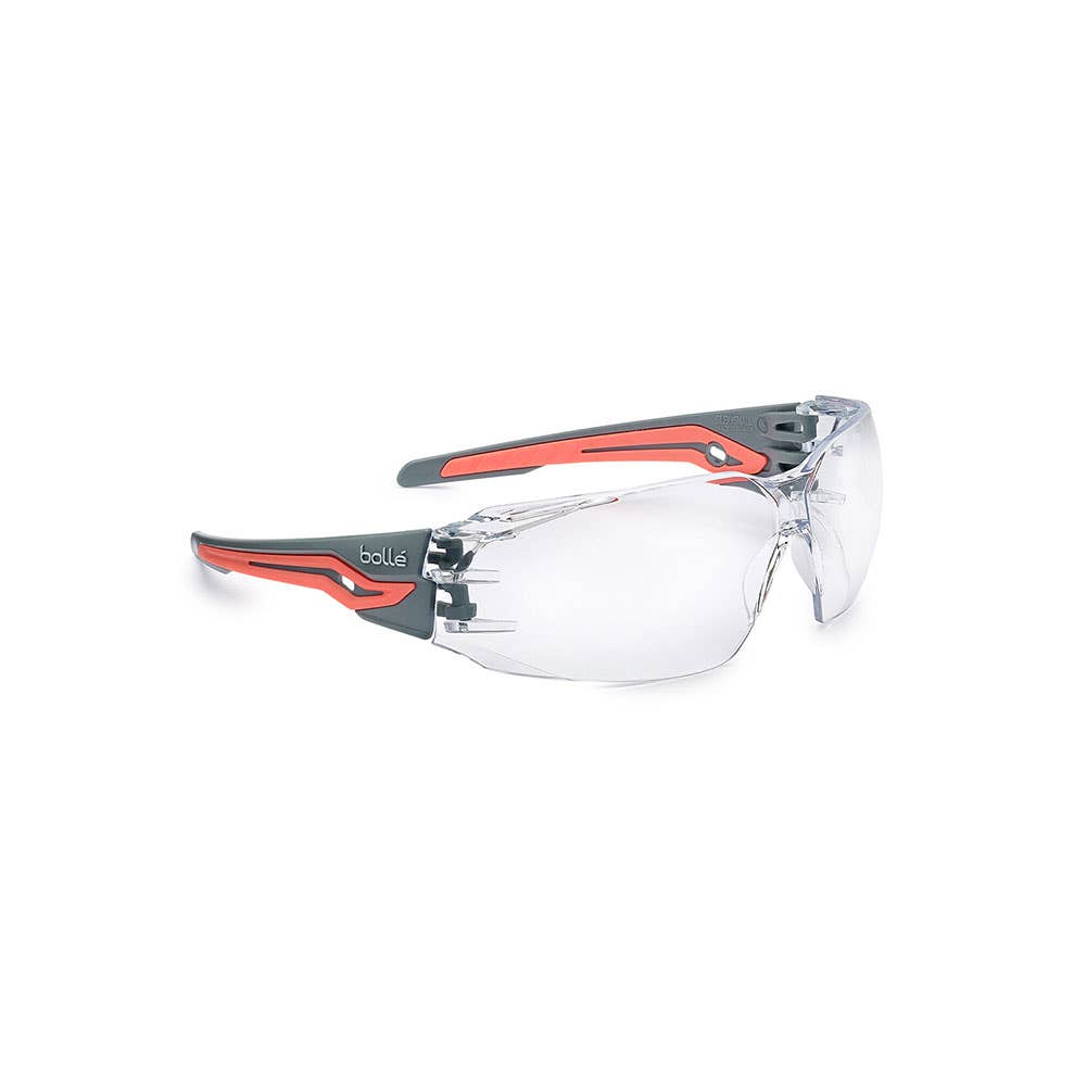 Silex+ Small Safety Glasses Clear Lens Grey/Coral Frame 40031891 PSSSILP0402