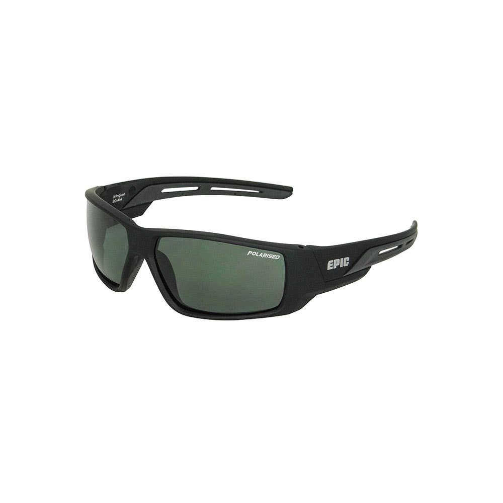 Unforgiven&trade; Polarised Safety Glasses Smoke Lens Black Frame 40024179 SGA454