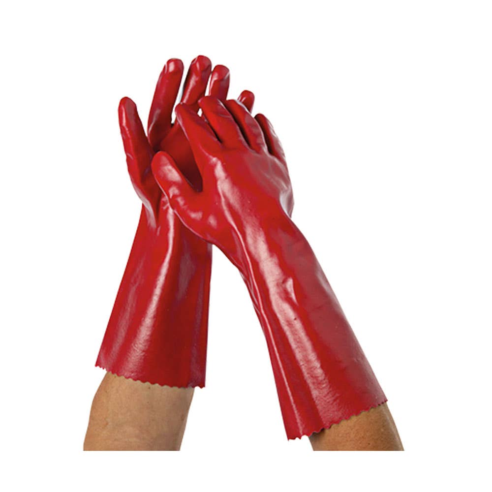 R-33 Liquid Resistant Gloves 400mm Red M/L_40039943_165809