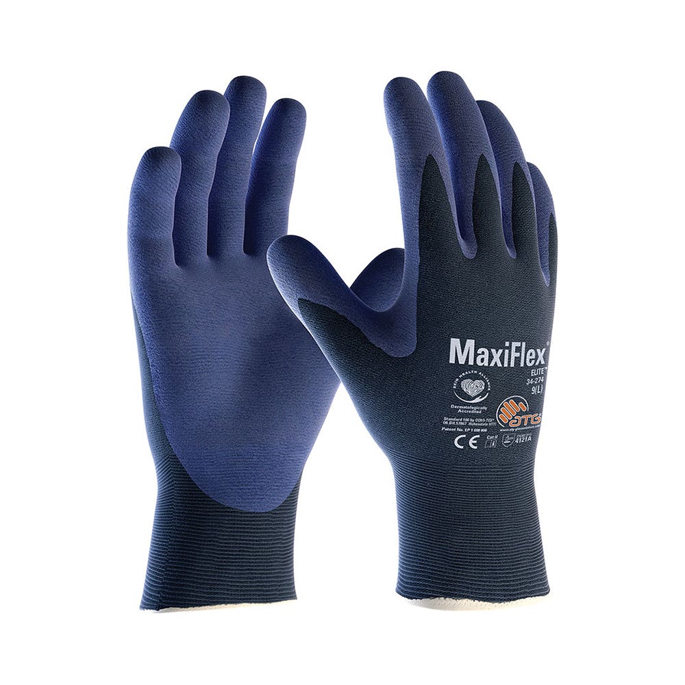 MaxiFlex&reg; Elite&trade; 34-274 General Purpose Gloves Nitrile Palm Coated_34274