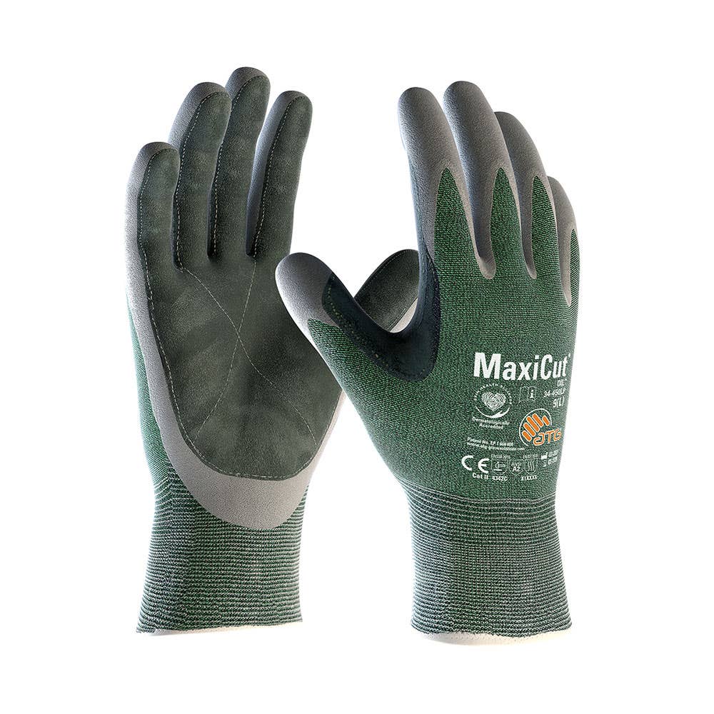 34-450LP MaxiCut&reg; Oil&trade; Cut C Gloves Nitrile Coated Leather Palm_34450LP