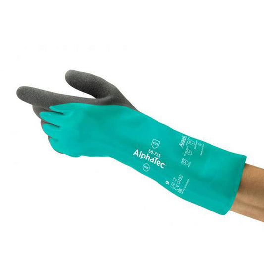 58-735 AlphaTec&reg; Cut C Chemical Resistant Gloves Nitrile Coated 58735
