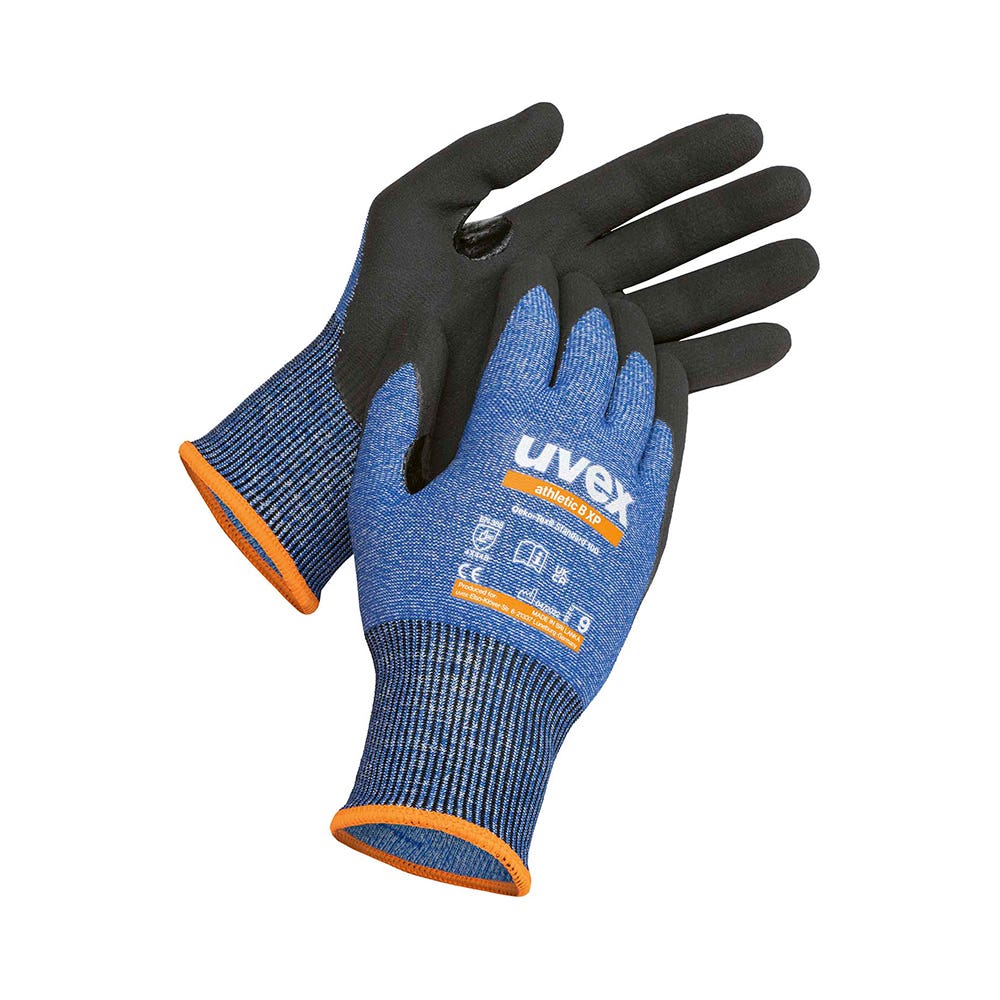 Uvex Athletic B XP Pam Coat NBR Foam Gloves Blue/Black 60036_60036
