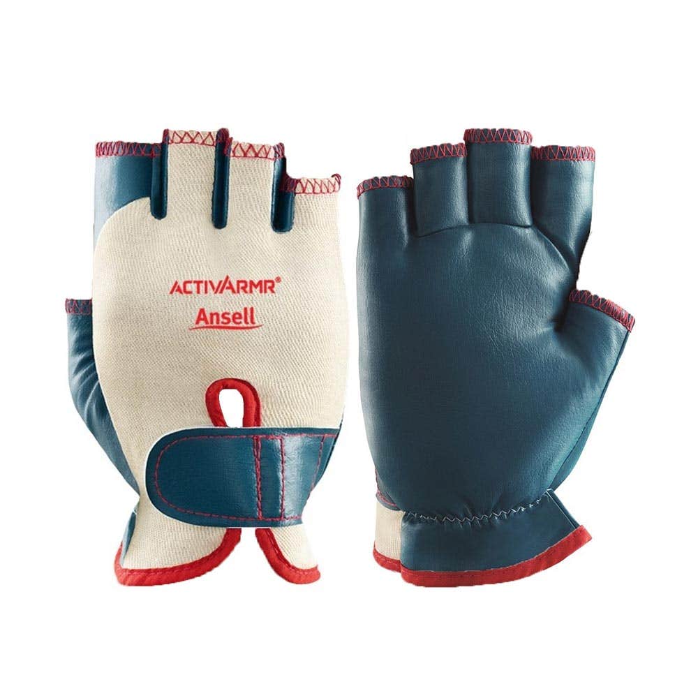 07-111 ActivArmr&reg; Cut B Anti-Vibration Fingerless Gloves Nitrile Coated 07111