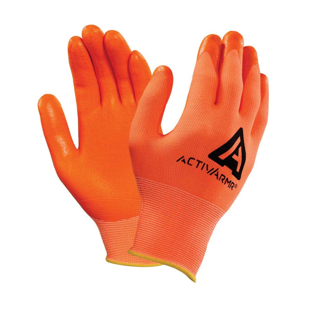 97-012 ActivArmr&reg; Hi-Vis General Purpose Gloves Nitrile Coated 97012