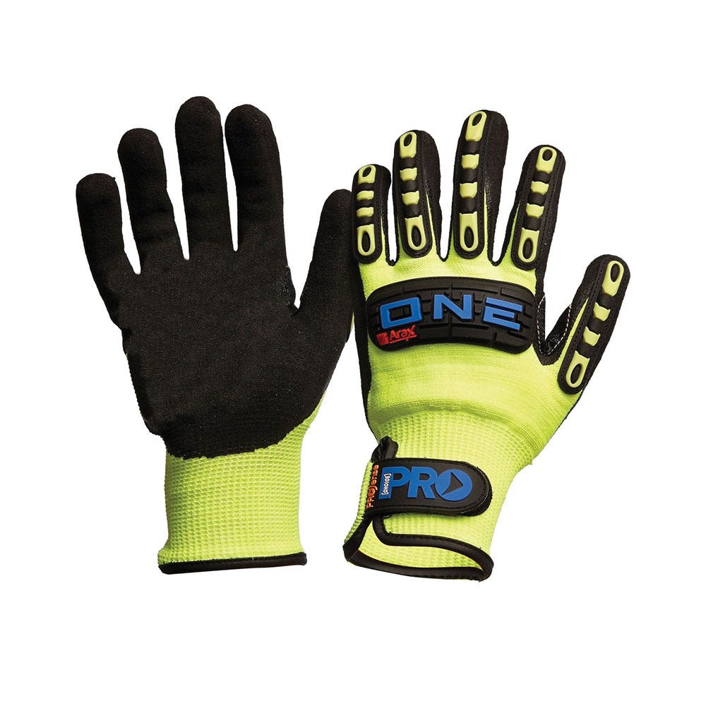 Gloves Cut 5 Resistant One Nitrile Anti Vibe Size 10 Arax Gold 31021038 ONECR10
