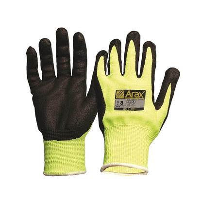 AFYN Arax&reg; Gold Cut D Hi-Vis General Purpose Gloves Nitrile Coated ARAXAFYN