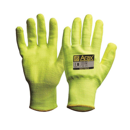 AFYPU Arax&reg; Gold Cut D Hi-Vis General Purpose Gloves PU Coated ARAXAFYPU