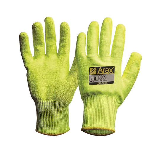 AFYPU Arax&reg; Gold Cut D Hi-Vis General Purpose Gloves PU Coated ARAXAFYPU