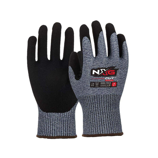 Gloves Cut F Heavy Duty Black Nitrile NXG 10 Dark Grey C-3131_40017087_C-3131-10_NLA