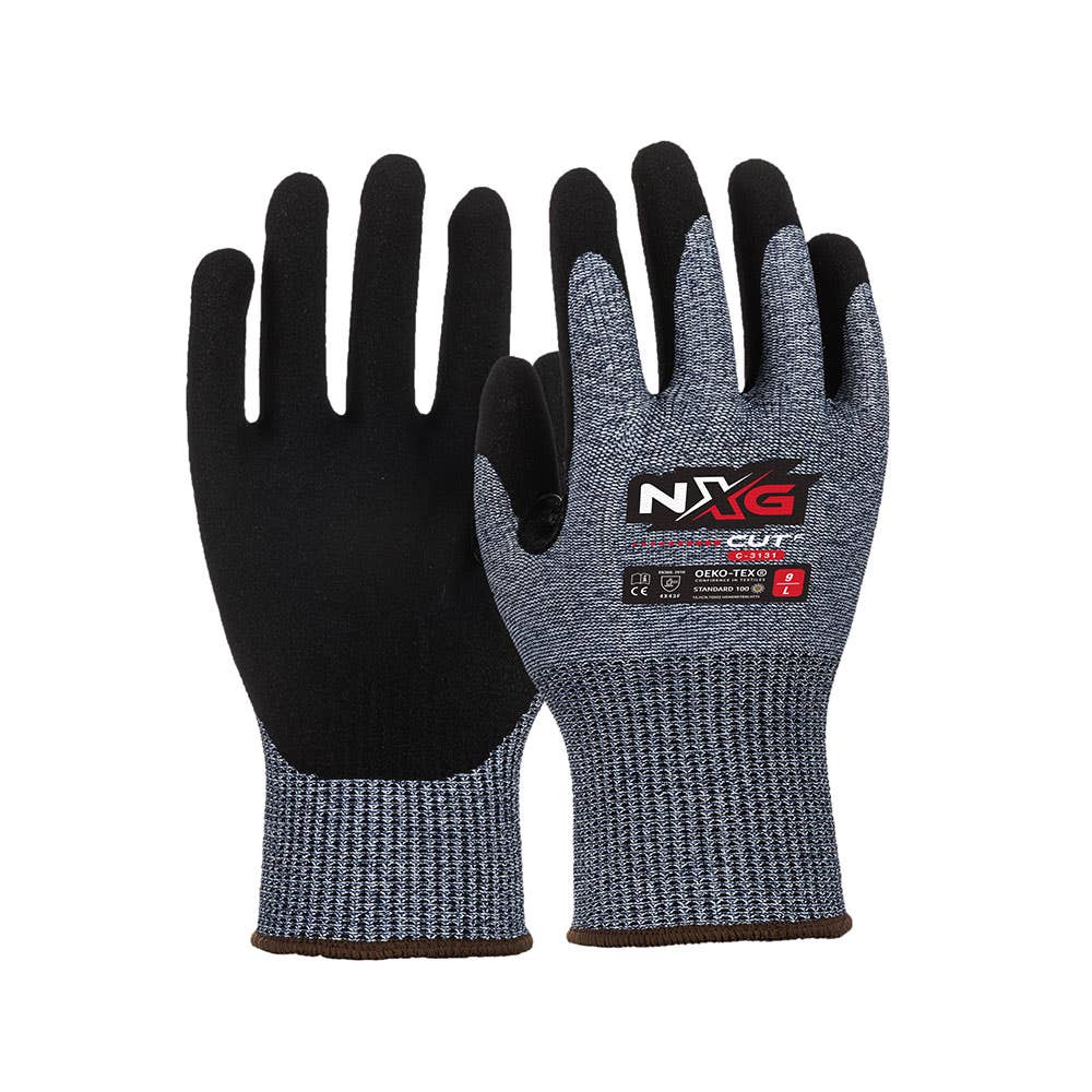 C-3131 Cut F Heavy Duty Gloves Nitrile Coated_C3131