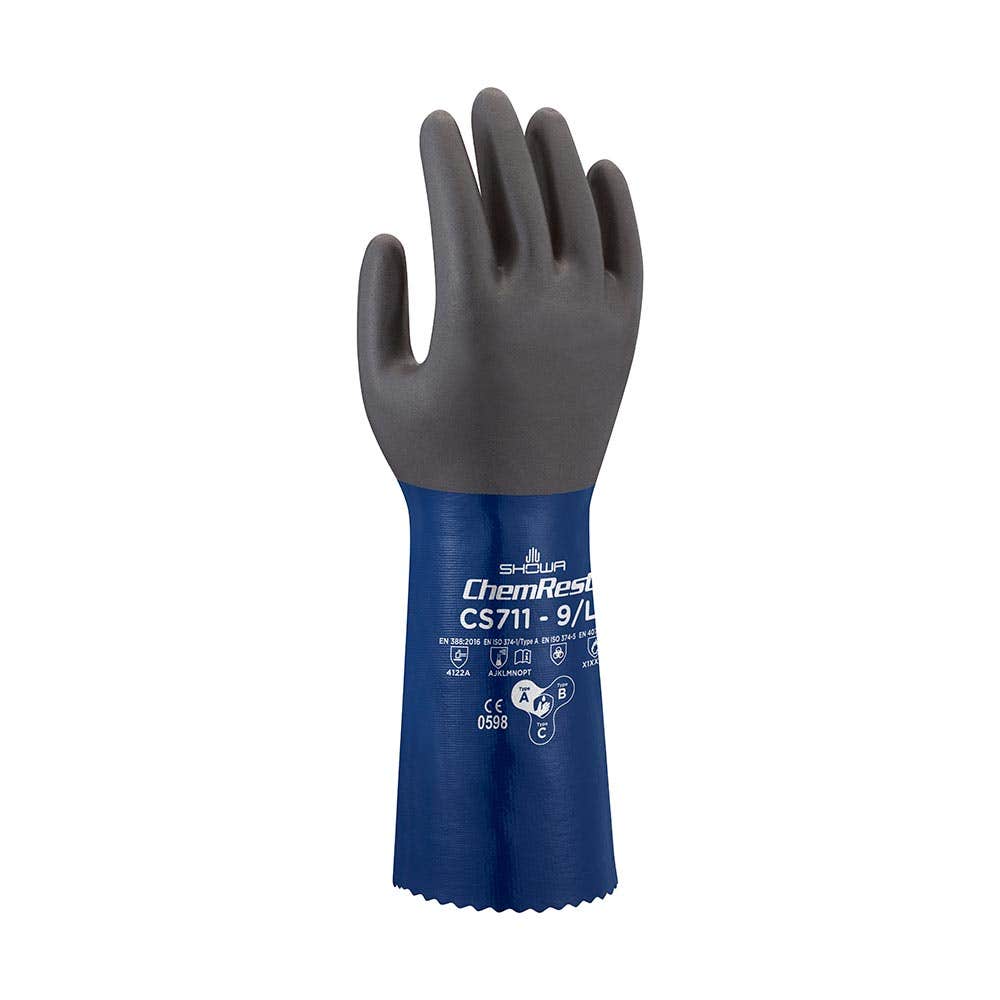 CS711 Chemical Resistant Gloves Nitrile Coated CS711