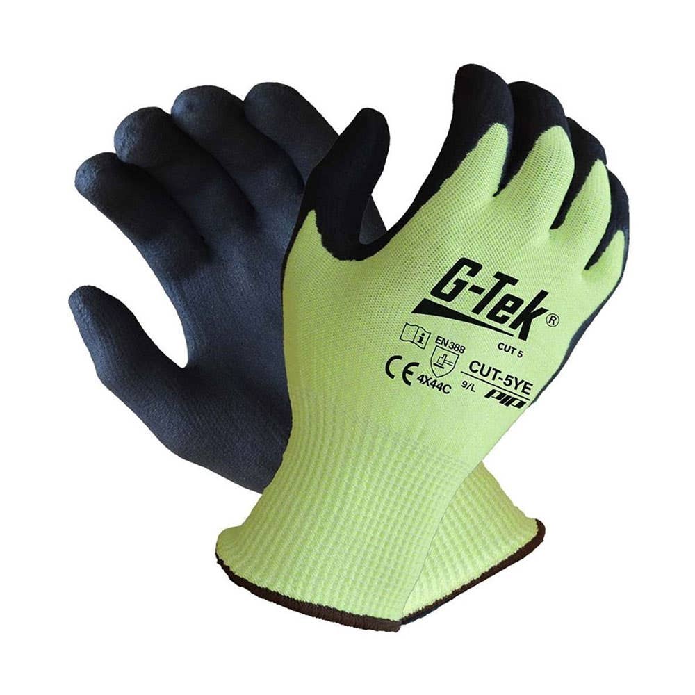 Gloves Guardtek Hi Vis Cut 5 2XL 184563 CUT-5YE/2XL
