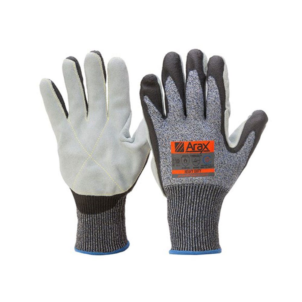 Gloves Cut 5 Resistant HD Synthetic Leather Palm Size 10 Arax 31021033 AFND10