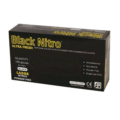 Black Nitro Glove Nitrile 2XL Powder Free Disp (100) 468460 416260 468460XXL