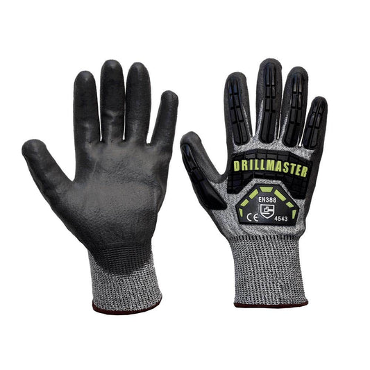 DM52 Drillmaster Cut 5 Impact Gloves PU Coated DM52