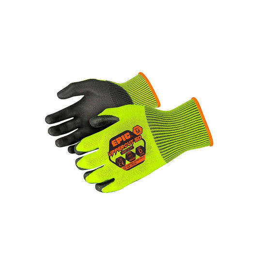 GUC5Y Uppercut&trade; Cut 5D Hi-Vis Gloves PU Coated GUC5Y