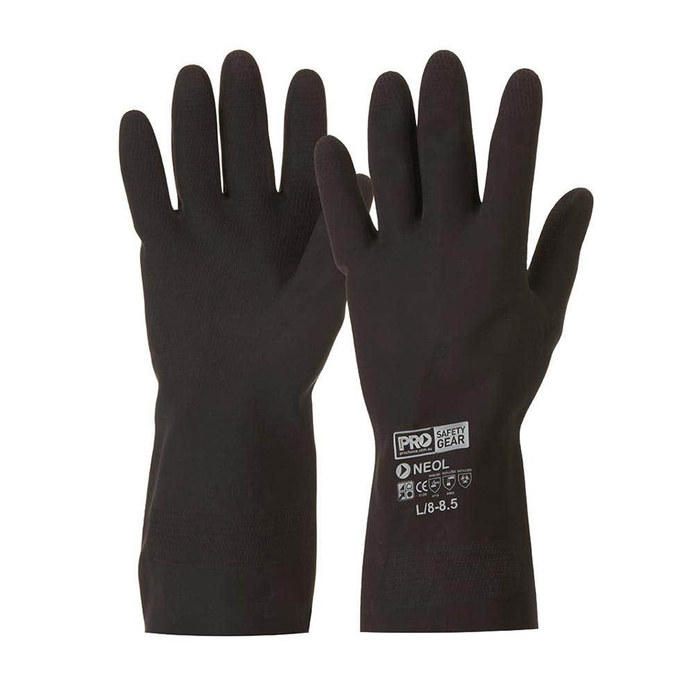 NEO Neoprene Chemical Resistant Gloves Black PRONEO