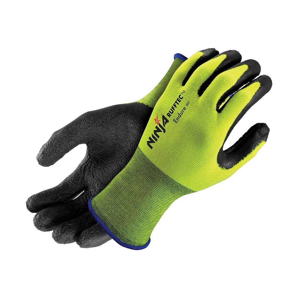 NIENDUREG Ninja Endure Hi-Vis Gloves Rufftec&trade; Coated NIENDUREG
