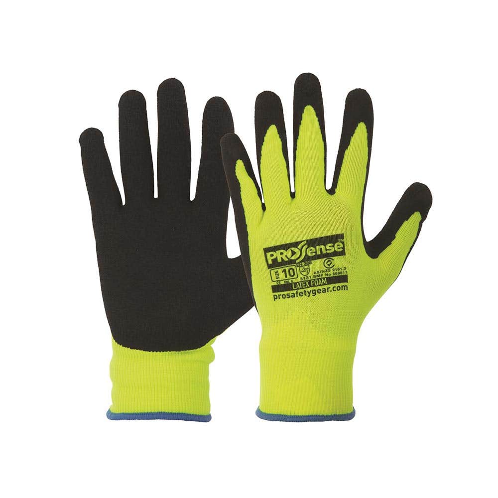 LFN Prosense Hi-Vis General Purpose Gloves Latex Coated_LFN