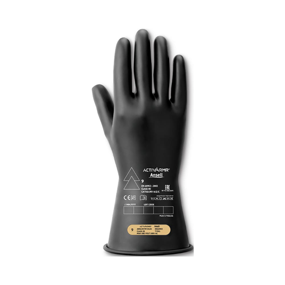 ACTIVARMR 1000V Class 0 Rubber Insulated Gloves RIG014B RIG014B