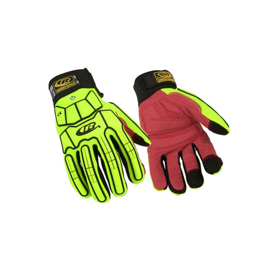 R-161 Hi-Vis Impact Gloves with Velcro Wrist R161